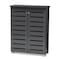 Baxton Studio Adalwin Dark Gray 2-Door Wooden Entryway Shoe Storage Cabinet 152-9170 - alternate 1